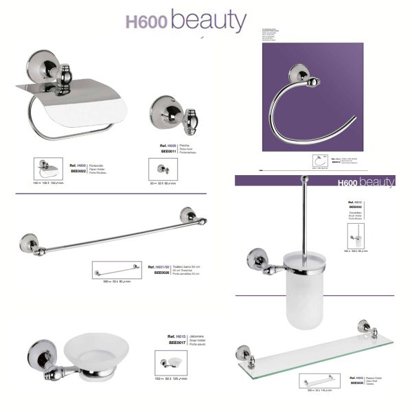 BEAUTY H600 /7P KIT 7PIECES 04-06-09-15-16-50-62 CHROME